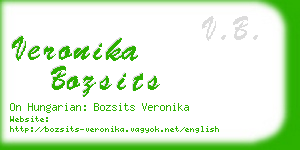 veronika bozsits business card